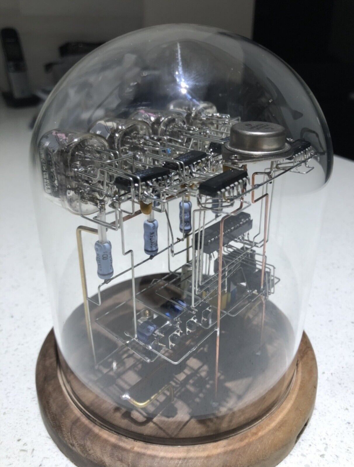 Classic Vintage IN-12 Nixie Tube Clock Kit DIY / Unassembled Inc Dome Glass Case