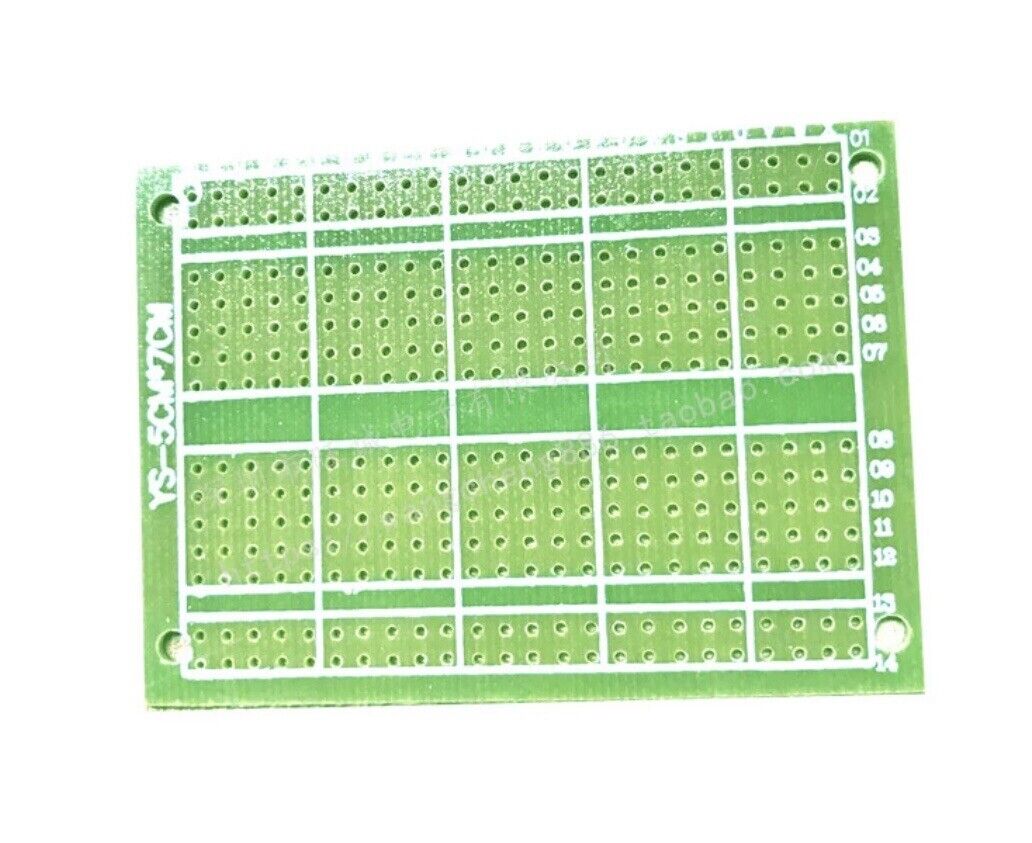 3PCS FR-4 PCB Single Sided Breadboard Prototype GREEN DIY Laminate PCB 70 X 50mm
