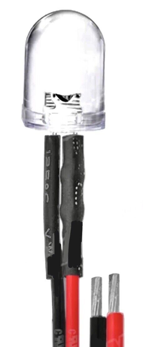 10pcs 10mm 12V Prewired 1.5Hz FLASHING Clear Top Leds All Colours Hobby DIY