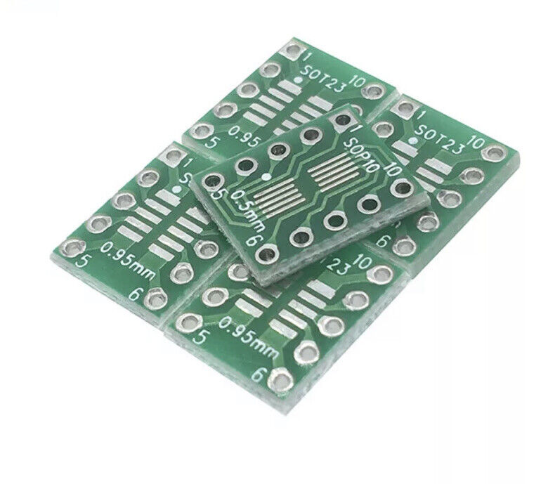 15pcs SOT23 MSOP10 to DIP Transfer Board DIP Pin Board DIY Adapter FR4
