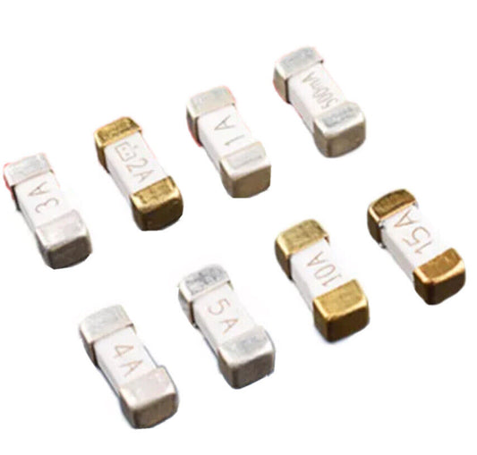 32PCS 1808 125V  SMD Ultra-Fast blow rapid fuses 15 Value 500mA TO 15A + Holders