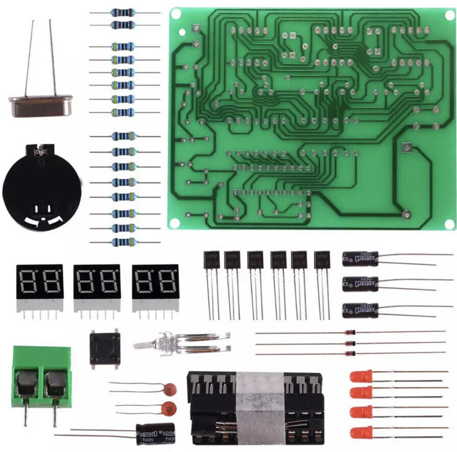 DIY Kit Electronic Digital Clock AT89C2051 Tube LED Display Beginners Training