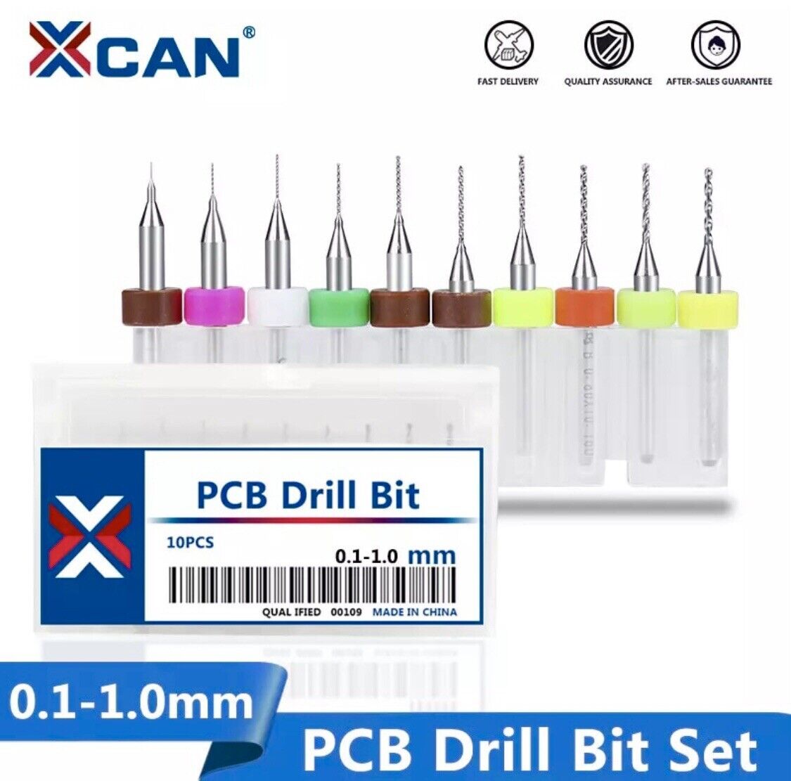 40Pcs 0.1-2.0mm PCB Print Circuit Board Carbide Mini Micro Drill Bit Boxed Kits