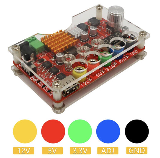 1PC ATX Style Pro Breakout Power Supply Board Output 3.3V/5V/12V 1.8V-10.8V ADJ