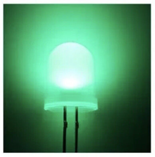 50pcs 10mm F10 Green Diffused LED Light Emitting Diode Super Bright LED 520nm