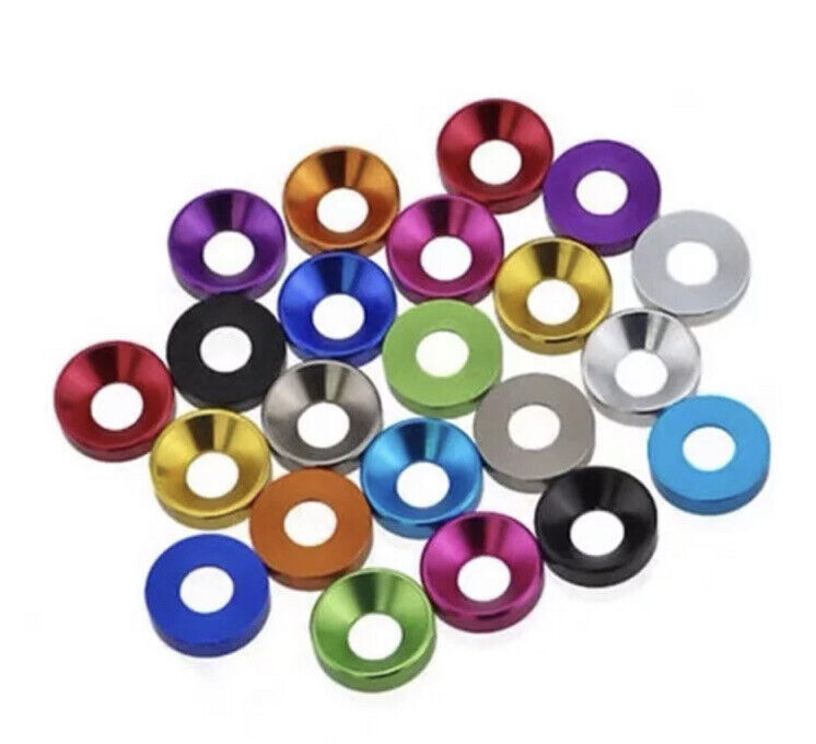M3 10PCS RED Aluminium Washer For Counter Sunk Screw R/C Drone Automotive FPV AU