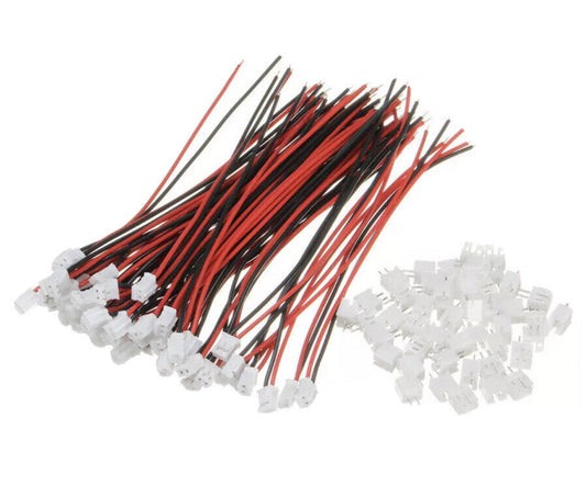 20Sets 40pc Mini Micro JST 2.0mm PH 2-Pin Connector Plug With Wires Cable 20cm