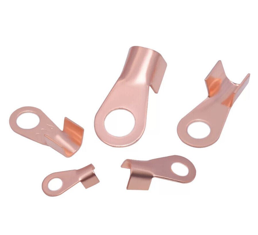 80PC OT-3A~OT-60A Open Nose Cable Lug Battery Copper Connector Terminal Kit