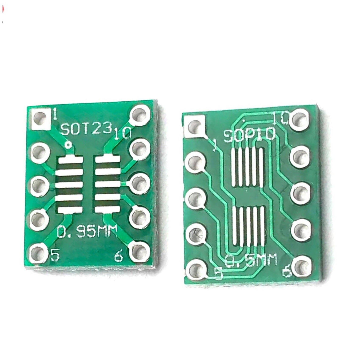 15pcs SOT23 MSOP10 to DIP Transfer Board DIP Pin Board DIY Adapter FR4