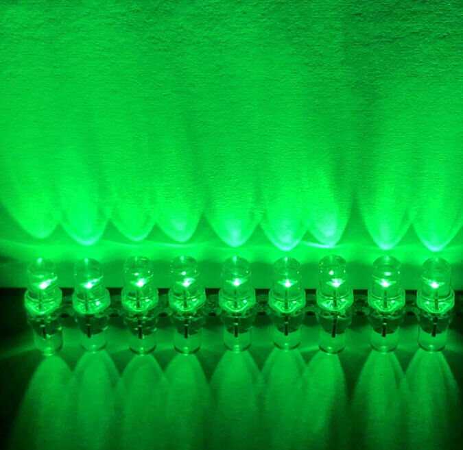 20pcs Prewired 5mm GREEN LED DC 12V 20mA 5mm Clear Round Light Emitting Diode