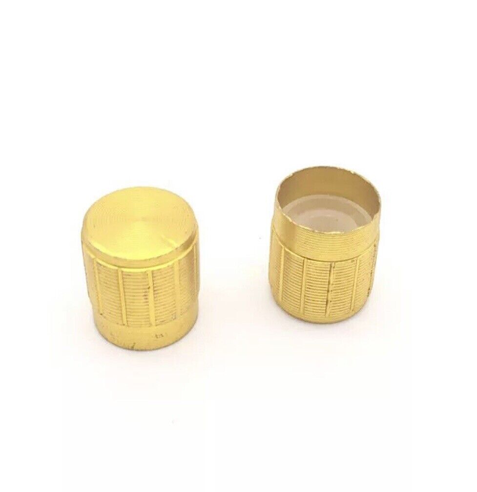 10pcs Gold Aluminium Rotary Volume Knob Suit 6mm Shaft Potentiometer 15x17mm DIY