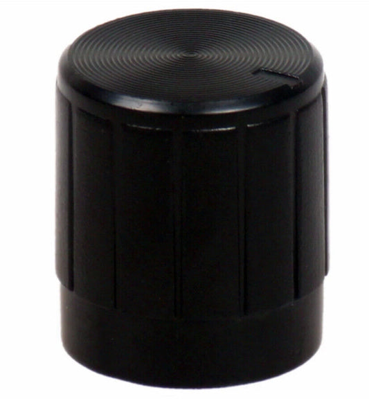 10pcs Black Plastic Rotary Knob Indicator Suit 6mm Shaft Potentiometer 15x17mm