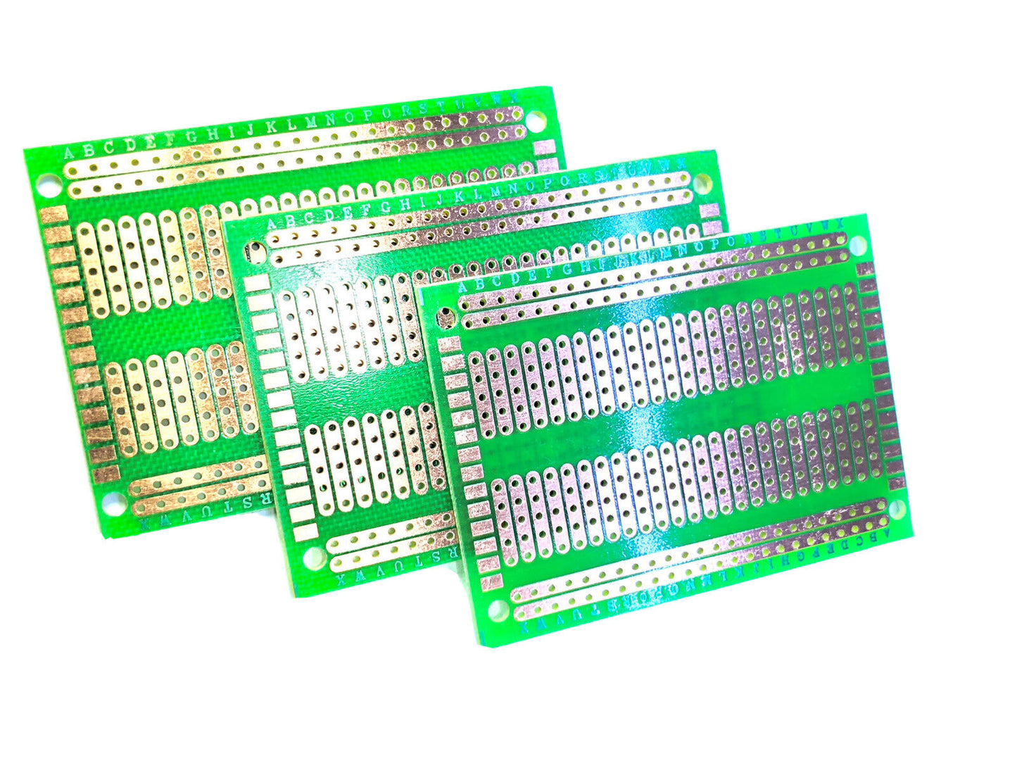 3PCS FR-4 PCB Single Sided Breadboard Prototype GREEN DIY Laminate PCB 70 X 50mm