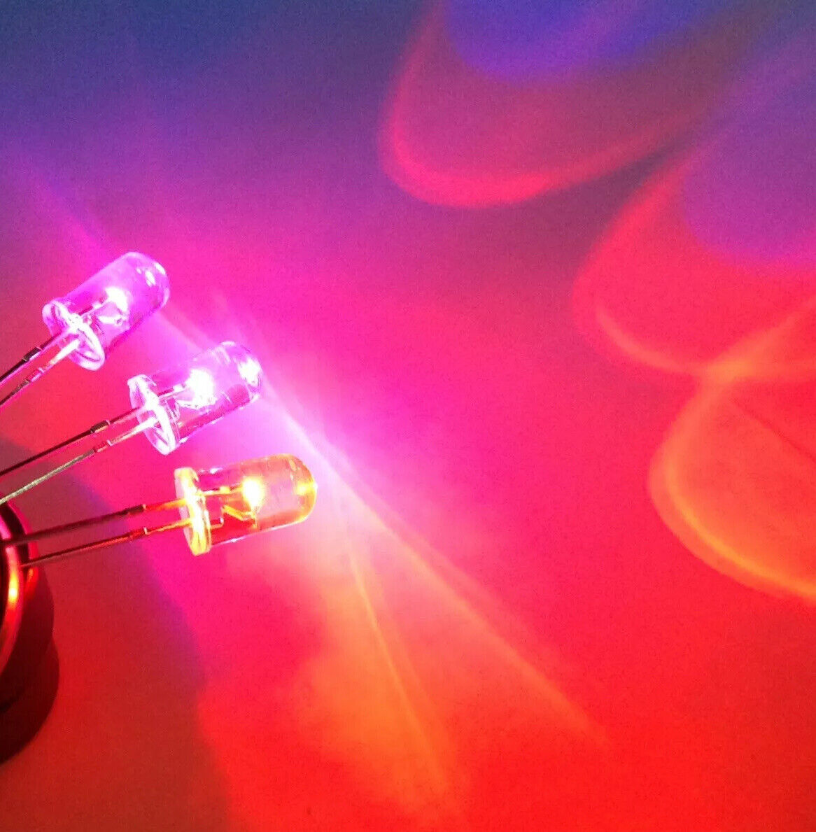 5mm Flashing Red Blue LED Light Emitting Diode Round 200PCS Red-Blue Flashing