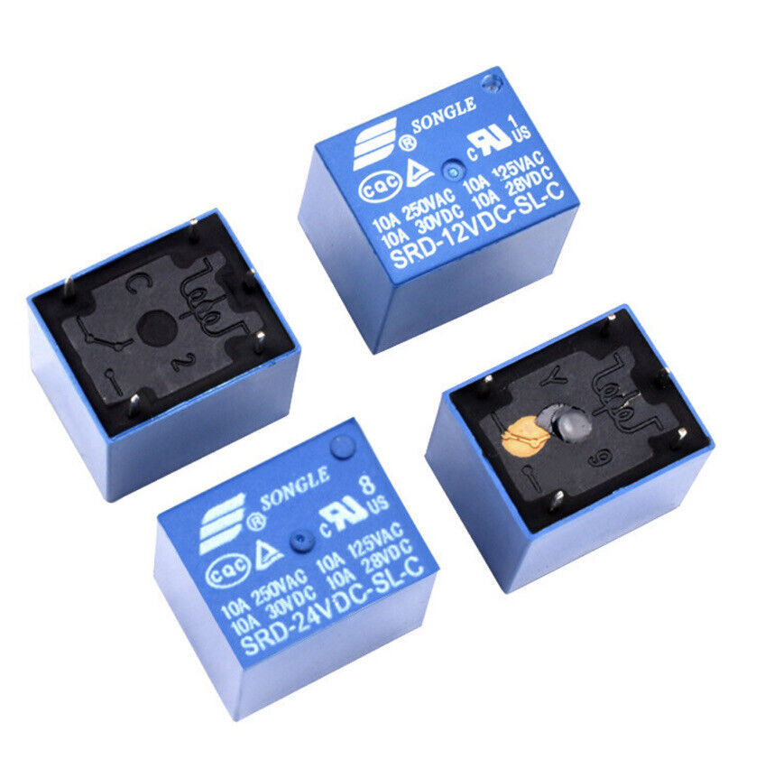 4PCS 3V 5 Pin Relay Quality DC Coil Power Relay SRD-03VDC-SL-C 3VDC 10A Arduino