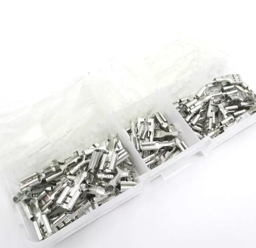 90pcs 2.8 4.8 6.3mm Wire Connector Crimping Kit Female Spade Terminals Set