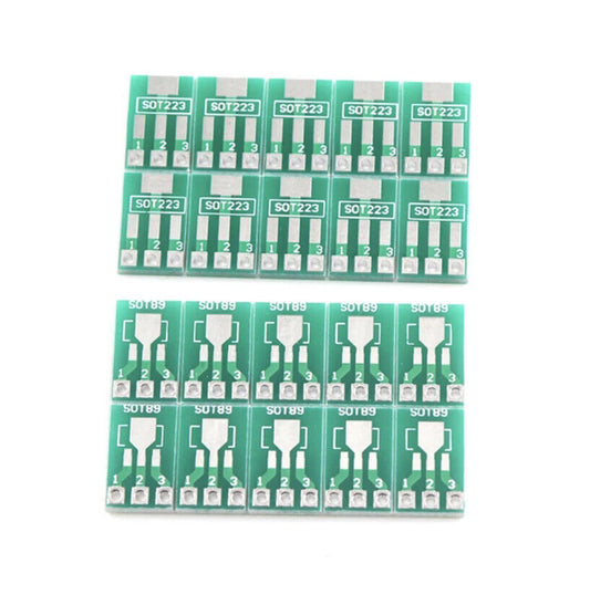 15PCS SOT89 SOT223 to DIP Transfer Board DIP Pin Board Pitch Adapter FR4