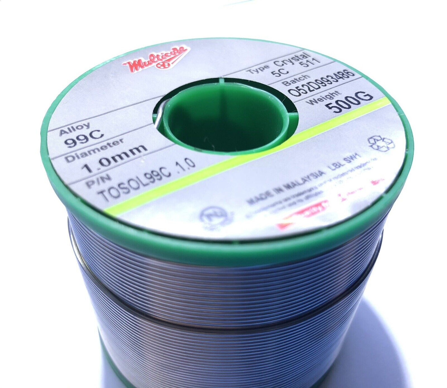 Multicore Lead Free 99C Tin/Copper Solder Crystal 511 5C Flux 1.0mm 0.5kg 1PC