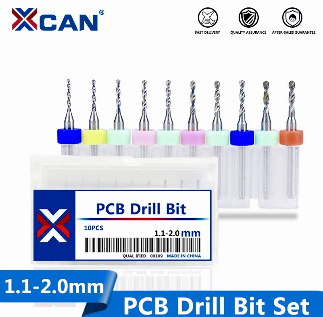 40Pcs 0.1-2.0mm PCB Print Circuit Board Carbide Mini Micro Drill Bit Boxed Kits