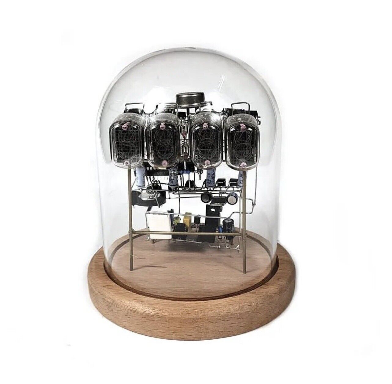 Classic Vintage IN-12 Nixie Tube Clock Kit DIY / Unassembled Inc Dome Glass Case