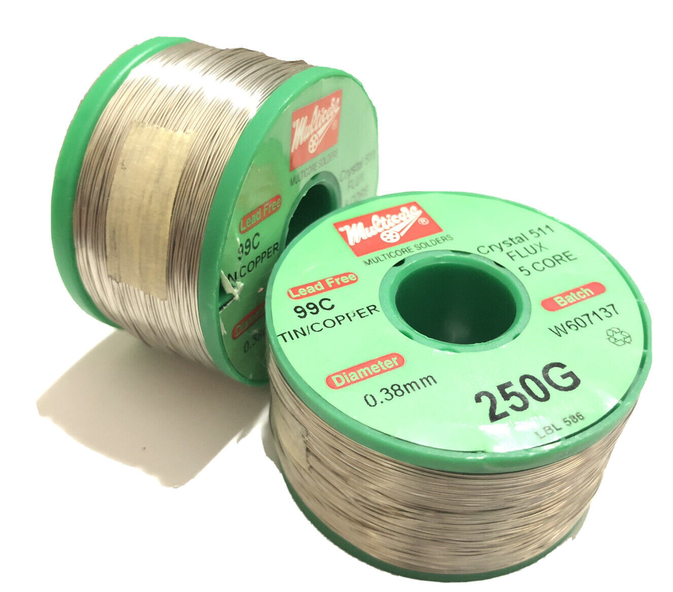Multicore Lead Free 99C Tin/Copper Solder Crystal 511 5C Flux 0.38mm 0.25kg 1Pc