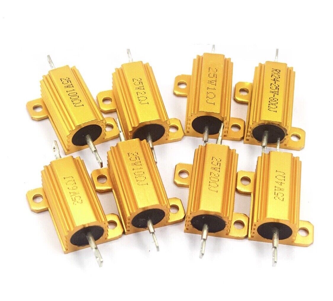 1 X 25 Watt Power Resistor Aluminium Shell Case Wire Wound Resistor 0.1R-50KR