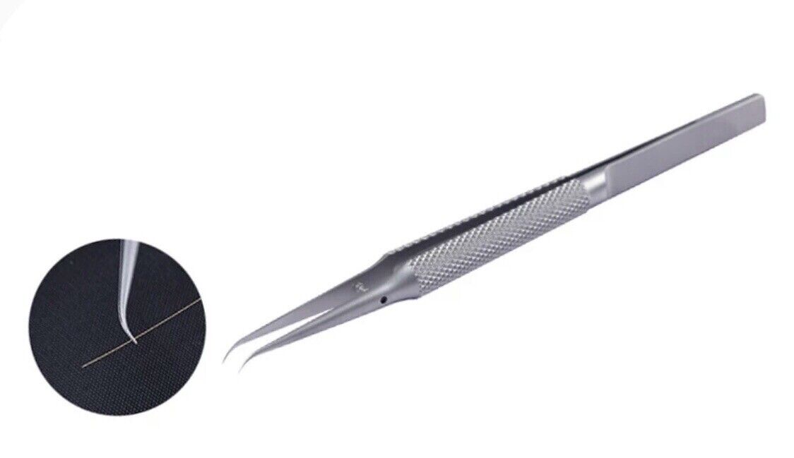 Titanium Alloy 0.15mm CURVED Point Professional Tweezer for Electronics Repair