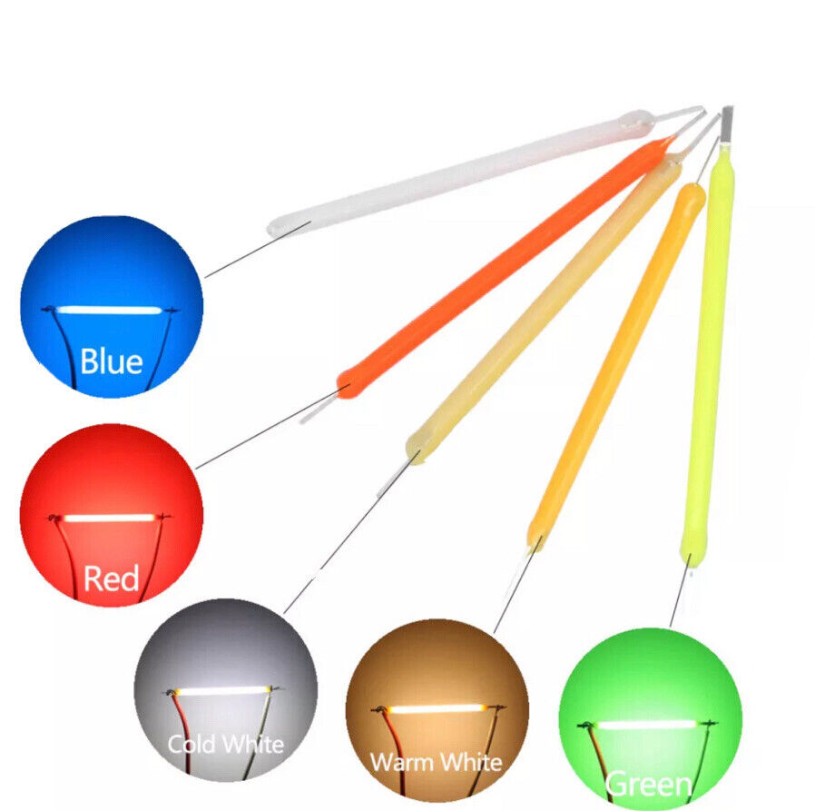 10PCS DC 3V 100mA LED 26mm GREEN Silicone Filaments Led Light Emitting Diodes