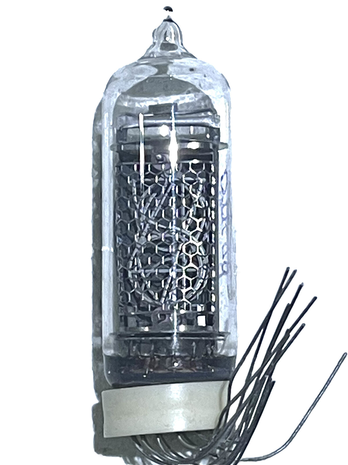 IN-14 Nixie Tube 4 Digit Clock Bluetooth Connectivity Walnut Base Brass Rings