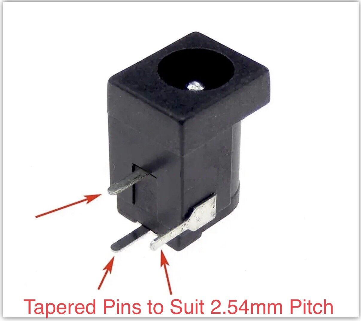 10 X DC-005 Tapered Pin Breadboard & PCB DC Power Jack 5.5mm x 2.1mm Female