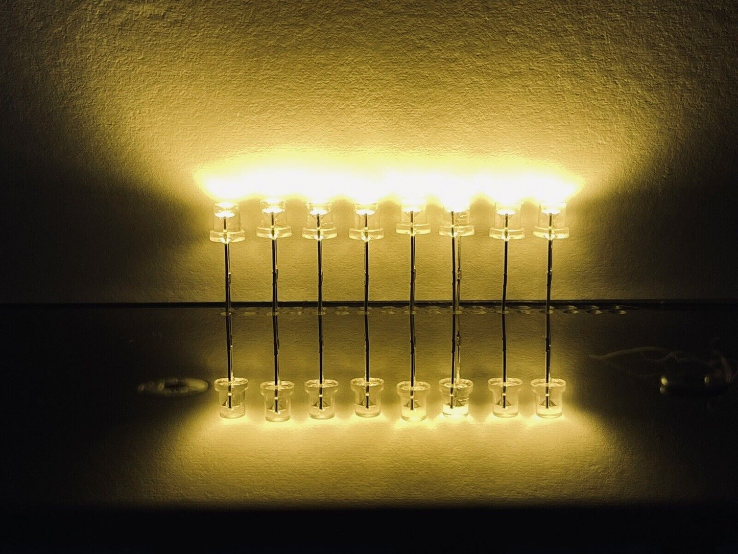 100PCS 3mm WARM WHITE LED Light Emitting Diode Clear Flat Top LED 2800K