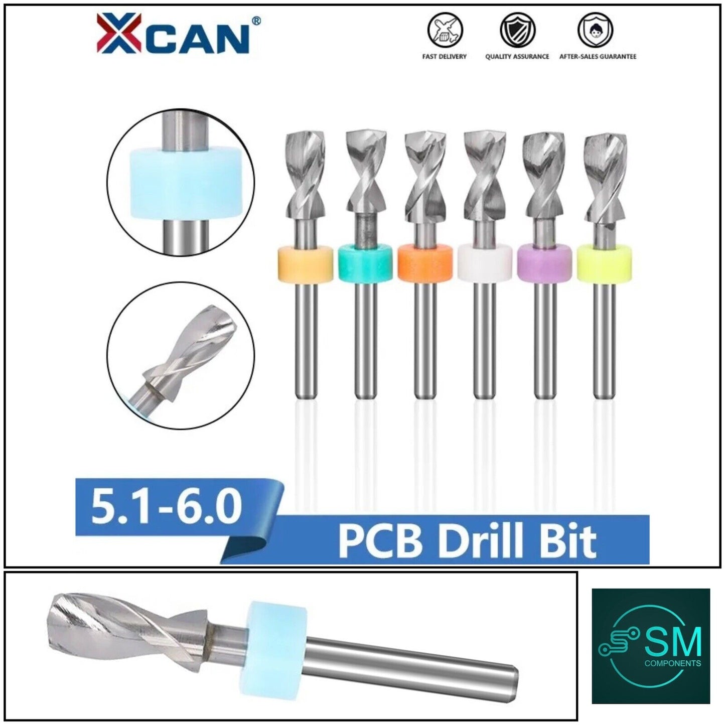 10Pcs 5.1-6.0mm PCB Print Circuit Board Tungsten Carbide Micro Drill Bit Set