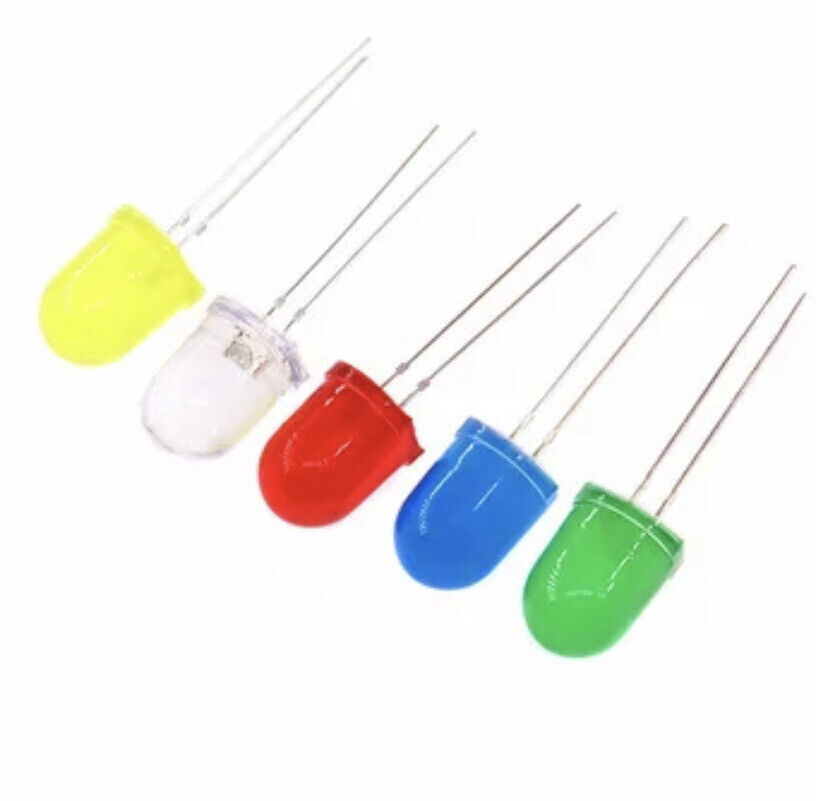 50PCS 10mm BLUE Colour Diffused LED Light Emitting Diode Super Bright LED 465nm