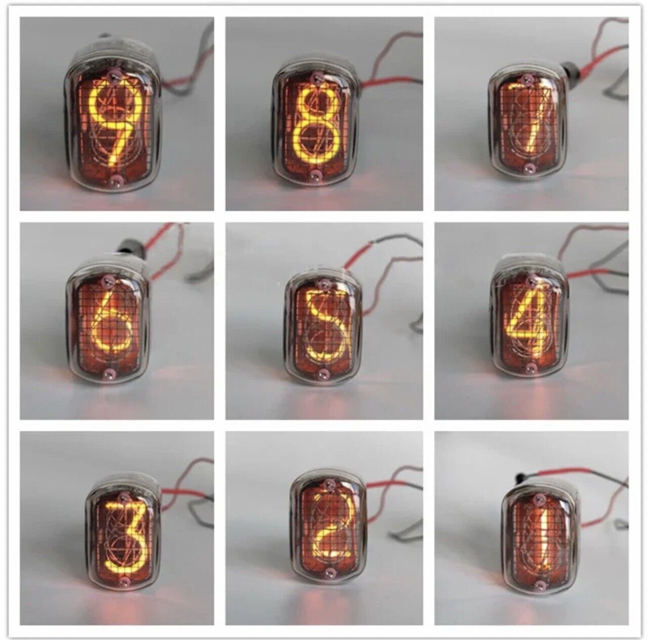 Classic Vintage IN-12 Nixie Tube Clock Kit DIY / Unassembled Inc Dome Glass Case