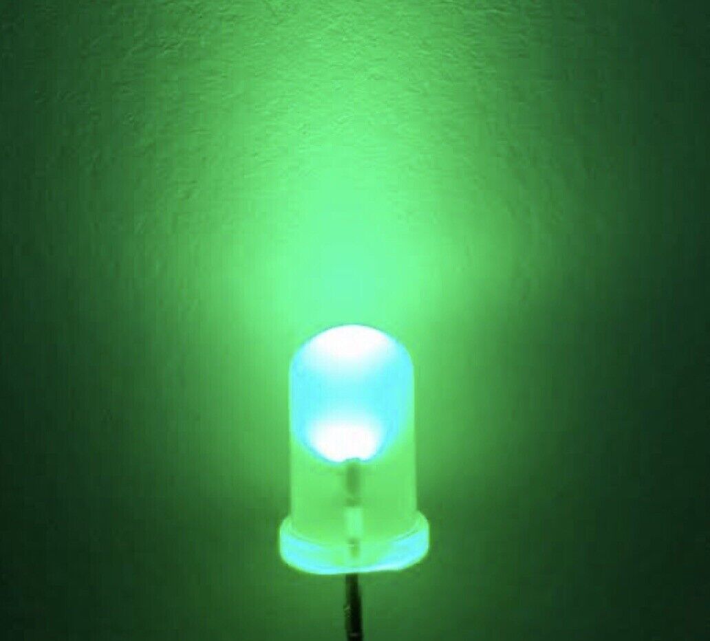 5mm Flashing LEDS 100PCS Blinking Coloured Green LED Light Emitting Diodes 1.5hz