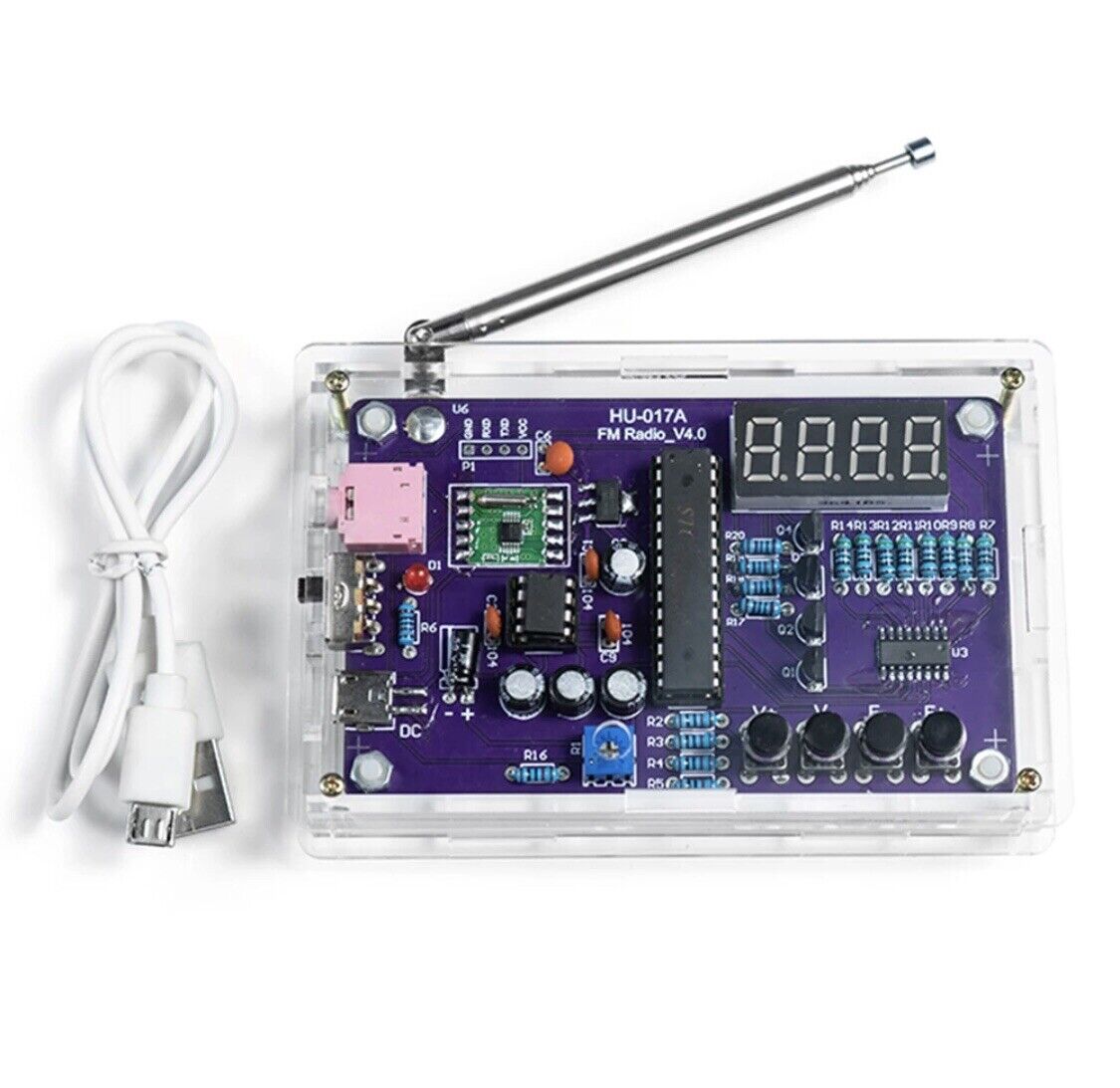 HU-017A FM Radio RDA5807S Kit Set Electronic DIY 87-108MHz Inc Shell Solder Kit