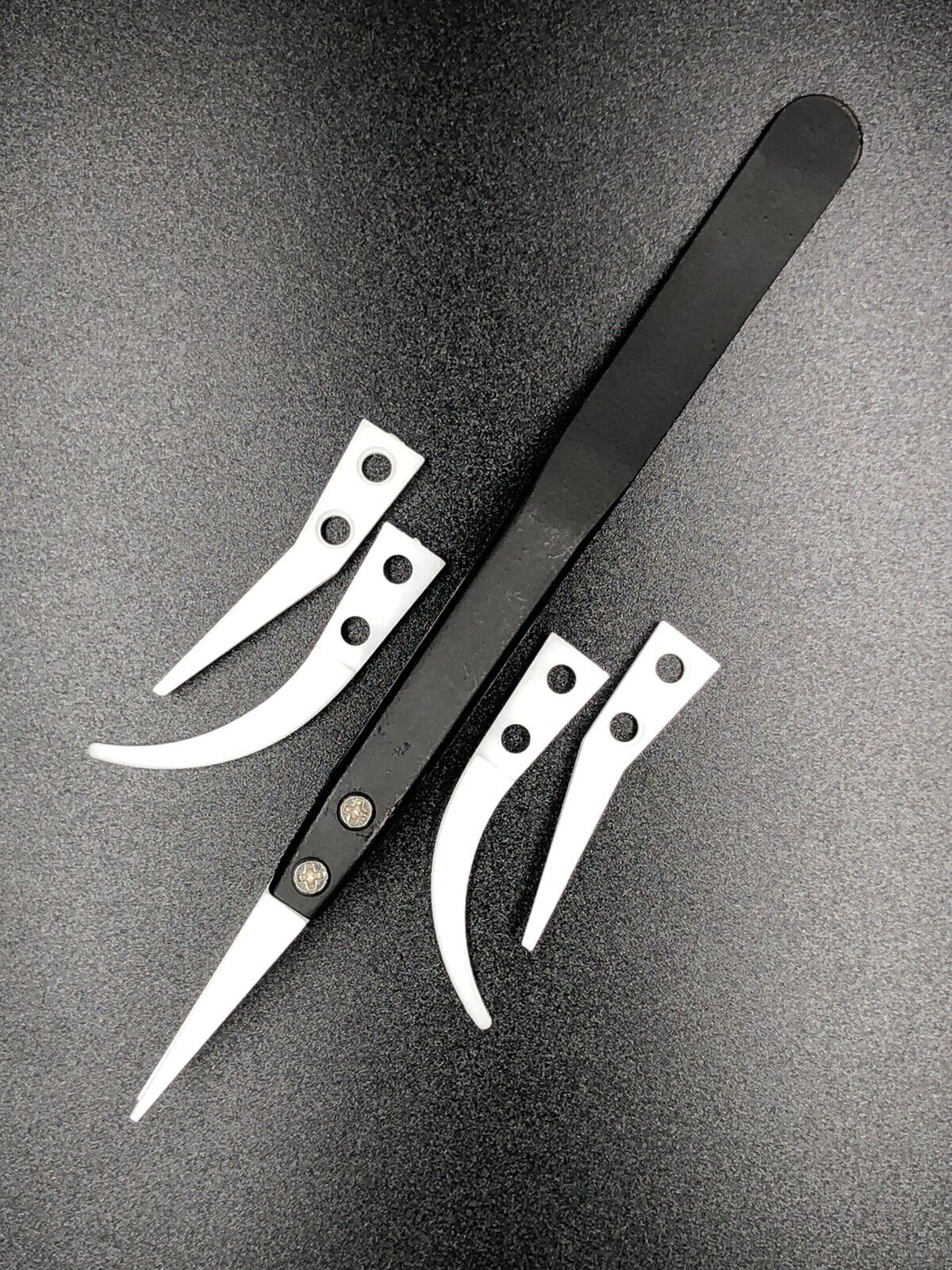 1pr Ceramic Tweezers 6 Piece Set tips ESD Safe Electronics DIY Soldering Safe