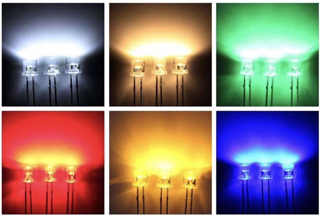 5mm Emerald Green 520nm Flat Top Led Light Emitting Diode 100pcs LED Clear Top