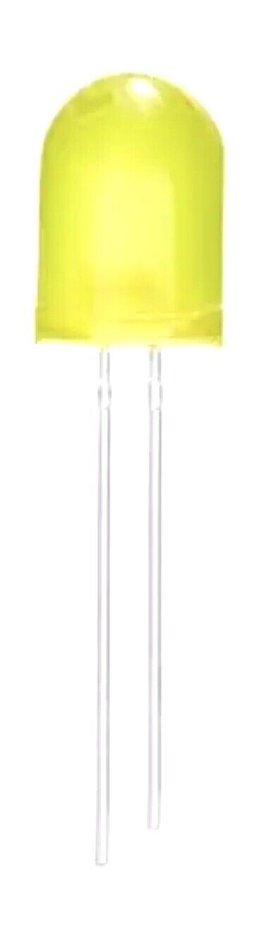 50pcs 10mm F10 Yellow Diffused LED Light Emitting Diode Super Bright LED 586nm