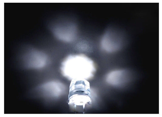 100PC 8mm DIP Clear HEXAGONAL Coolwhite Led Light Emitting Diode DIY Electronic