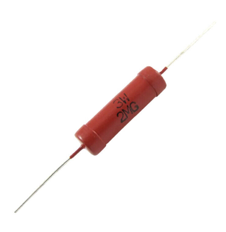 2 X 3W High Voltage 5MΩ Resistor Non-Inductive Glass Film Resistance HVR80A 10kv