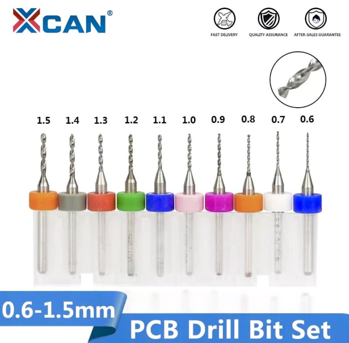 40Pcs 0.1-2.0mm PCB Print Circuit Board Carbide Mini Micro Drill Bit Boxed Kits