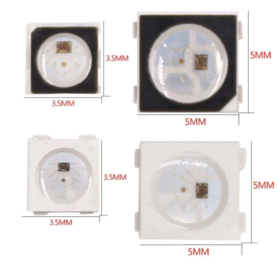 100PCS SK6812 WS2812B RGB 3535 Individually Addressable LED Chip light DC 5V DIY