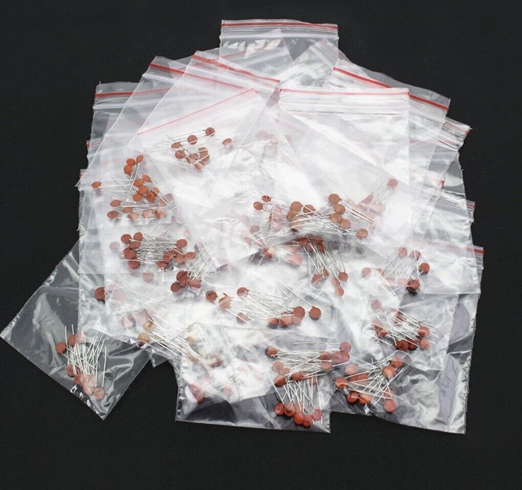 300pcs 30Values 2pf-0.1UF Ceramic Disc Capacitor Assorted kit For DIY Arduino