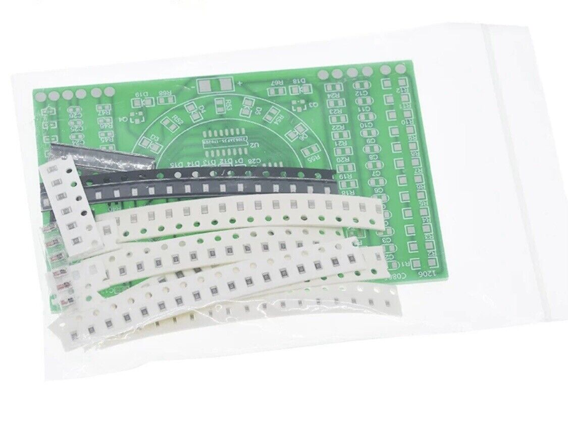 Soldering Practice SMD (GREEN) CD4017 NE555 Rotating LEDS DIY Kit Electronic PCB