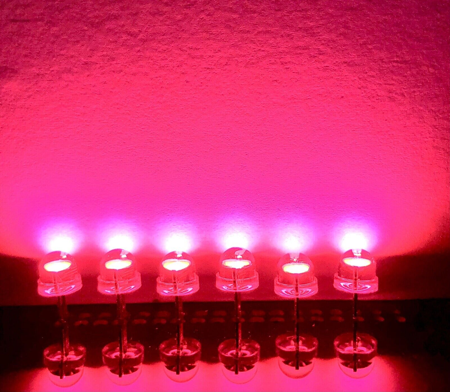 5mm Pink LARGE CHIP Led Light Emitting Diode Straw Hat 100pcs LED Clear Top