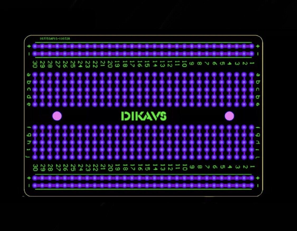2PC 80x55 Double Side FR4 Arduino Breadboard Prototype PCB WHITE Soldering Board