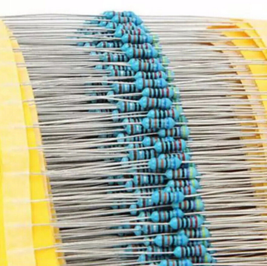 300pcs 30 Values 10-1M Ohm 1% 1/8W 0.125W Metal Film Resistors Assortment Kit