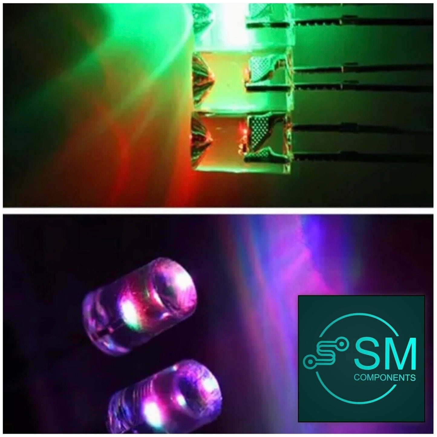 5mmLED Light Emitting Diode RGB SLOW flash 100pcs F5 CLEAR Flat Concave