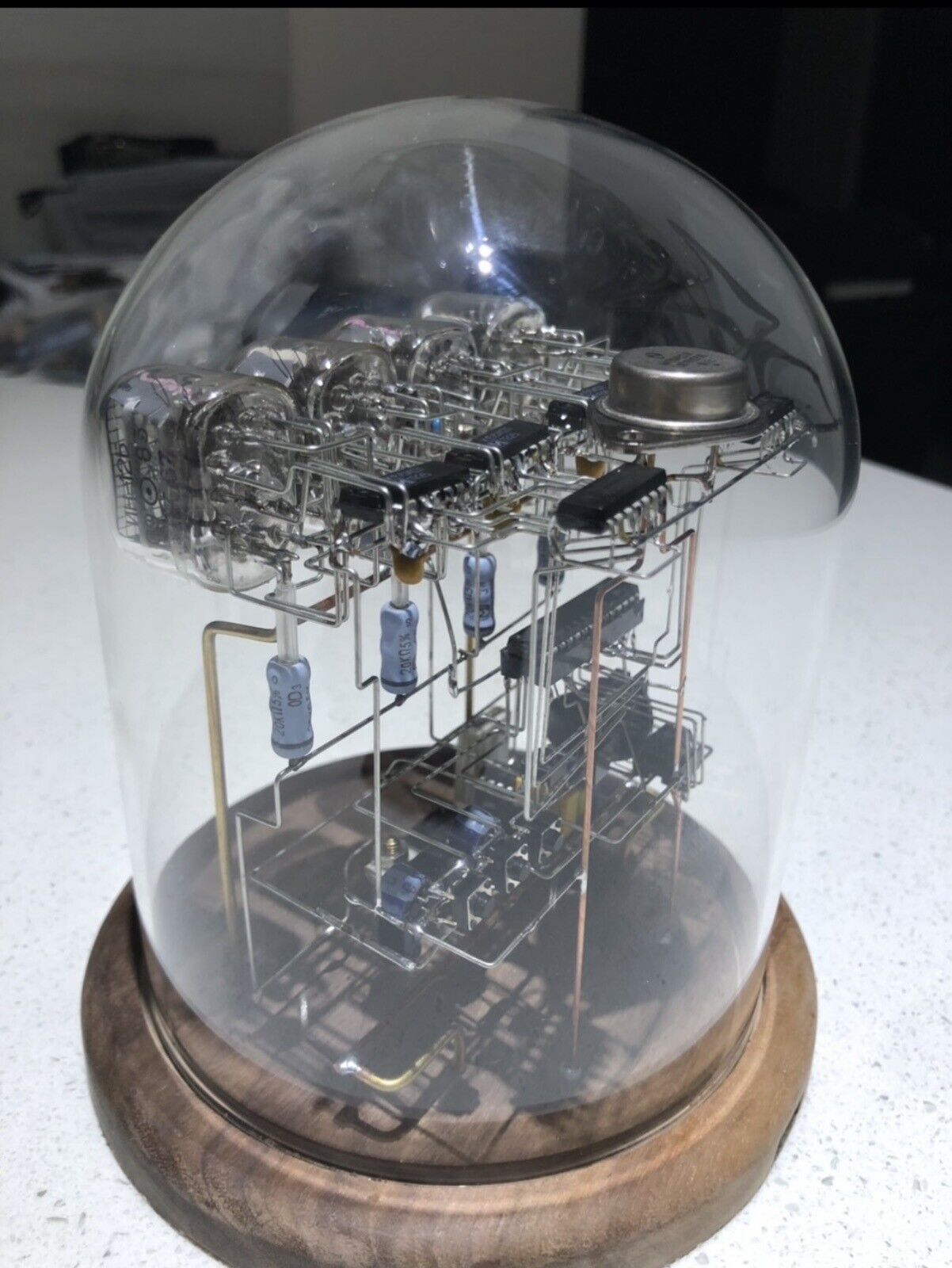 Classic Vintage IN-12 Nixie Tube Clock Kit DIY / Unassembled Inc Dome Glass Case